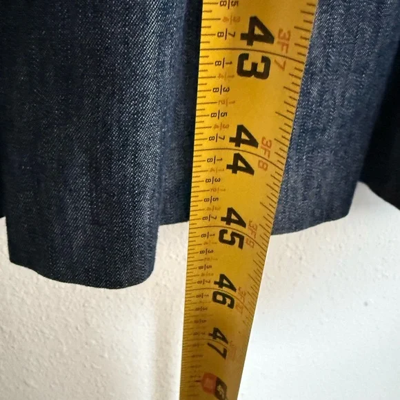 Boden denim dress Midi Pleated Button Down Dark Wash Belted sizes 14L NWOT - Picture 8 of 9